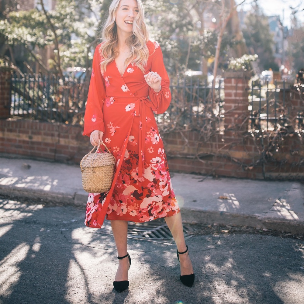 Privacy please Nixon floral midi dress